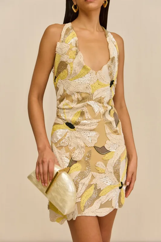 CHRISTEN DRESS - WILD DAHLIA sold by Cult Gaia