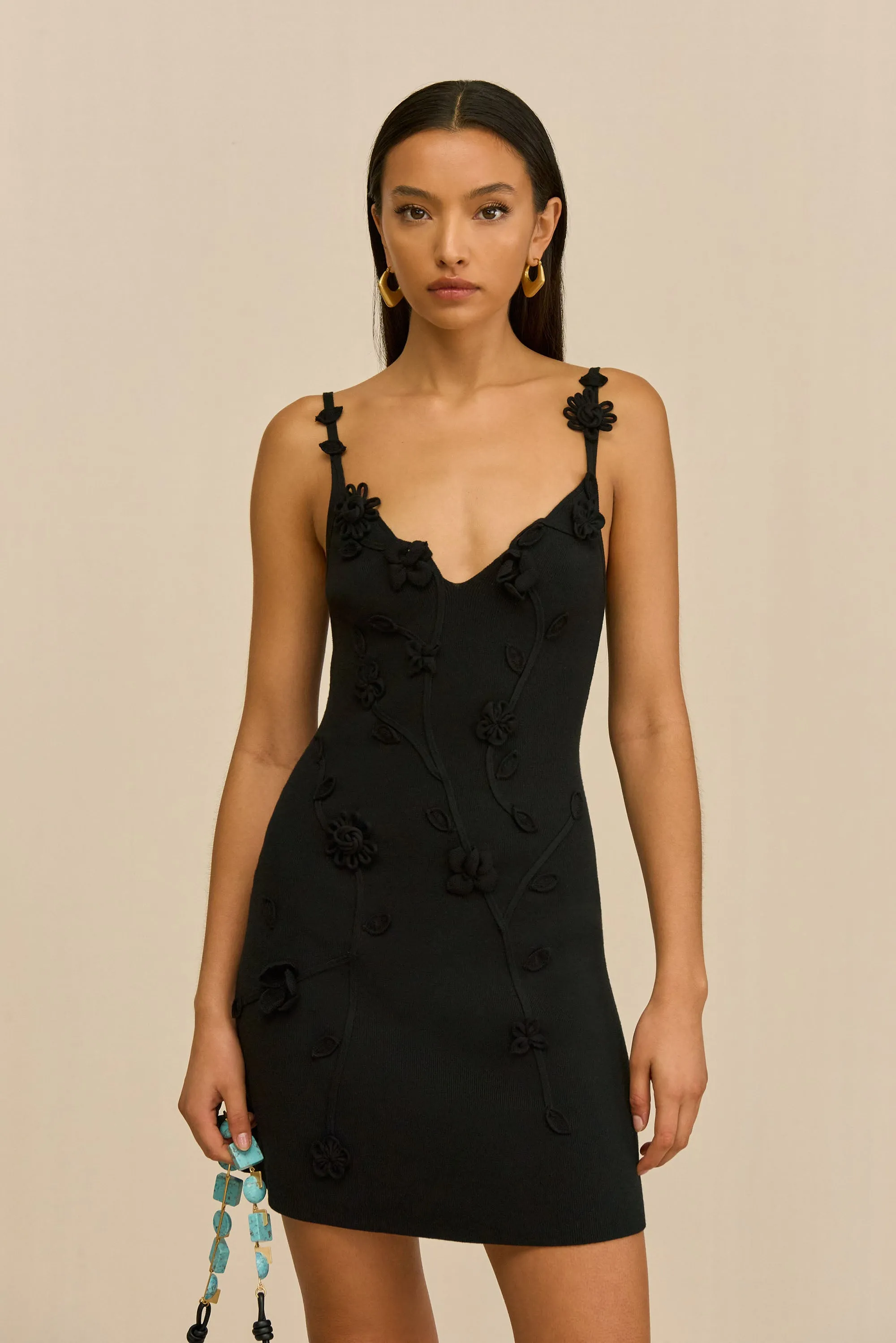 FLORA KNIT DRESS - BLACK sold by Cult Gaia product image thumbnail 3