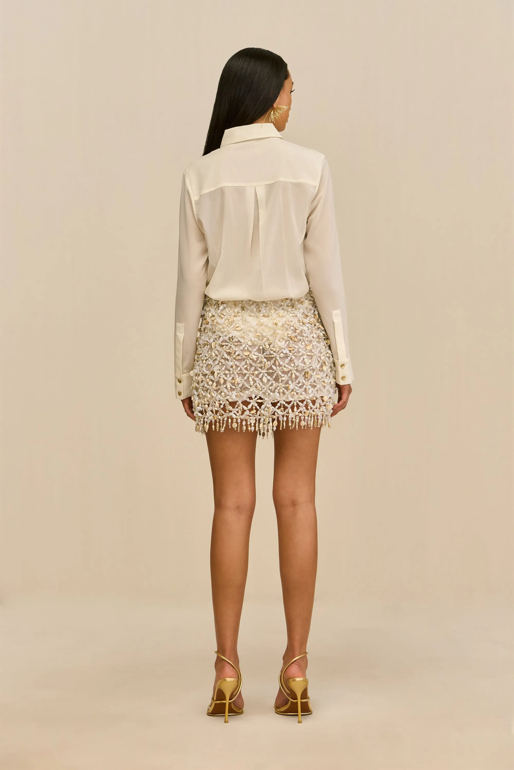 IDALIA SKIRT - OFF WHITE sold by Cult Gaia product image thumbnail 5