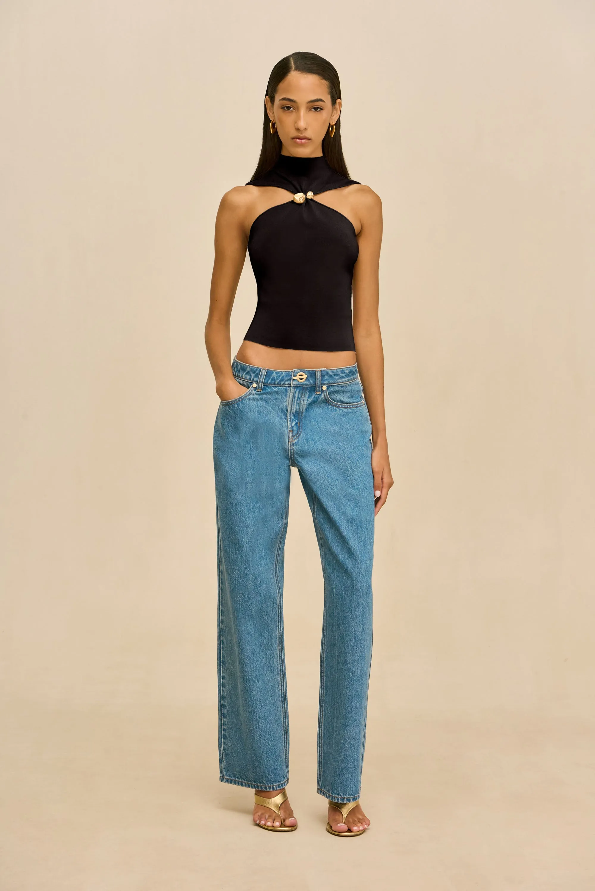 KATHERINE KNIT TOP - BLACK sold by Cult Gaia product image thumbnail 2