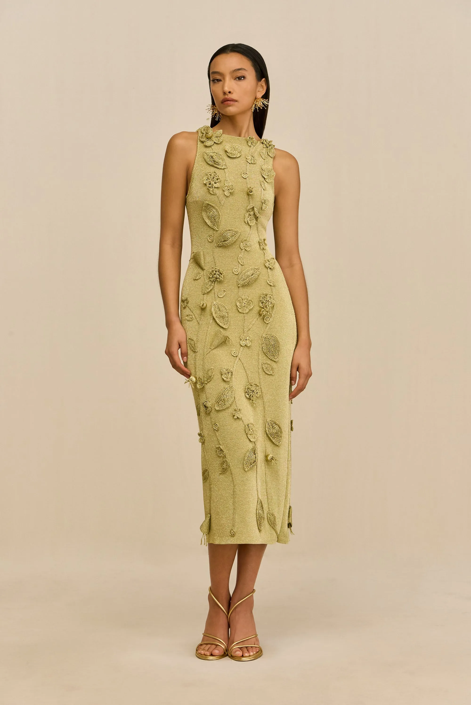 KIVU KNIT DRESS - GOLD sold by Cult Gaia product image thumbnail 2