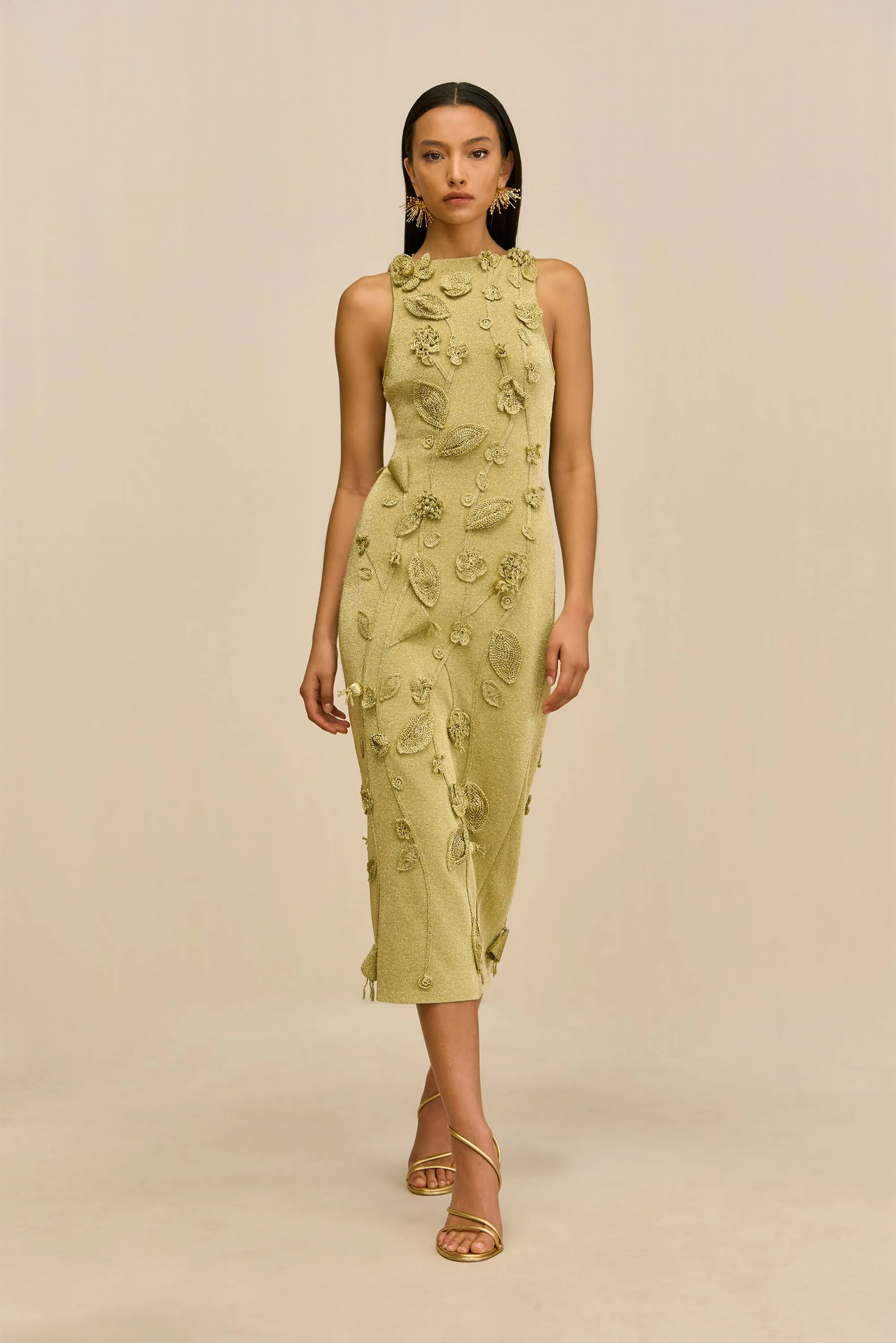 KIVU KNIT DRESS - GOLD sold by Cult Gaia product image thumbnail 4