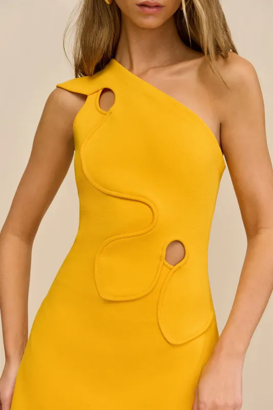 LABELLA KNIT DRESS - MARIGOLD sold by Cult Gaia