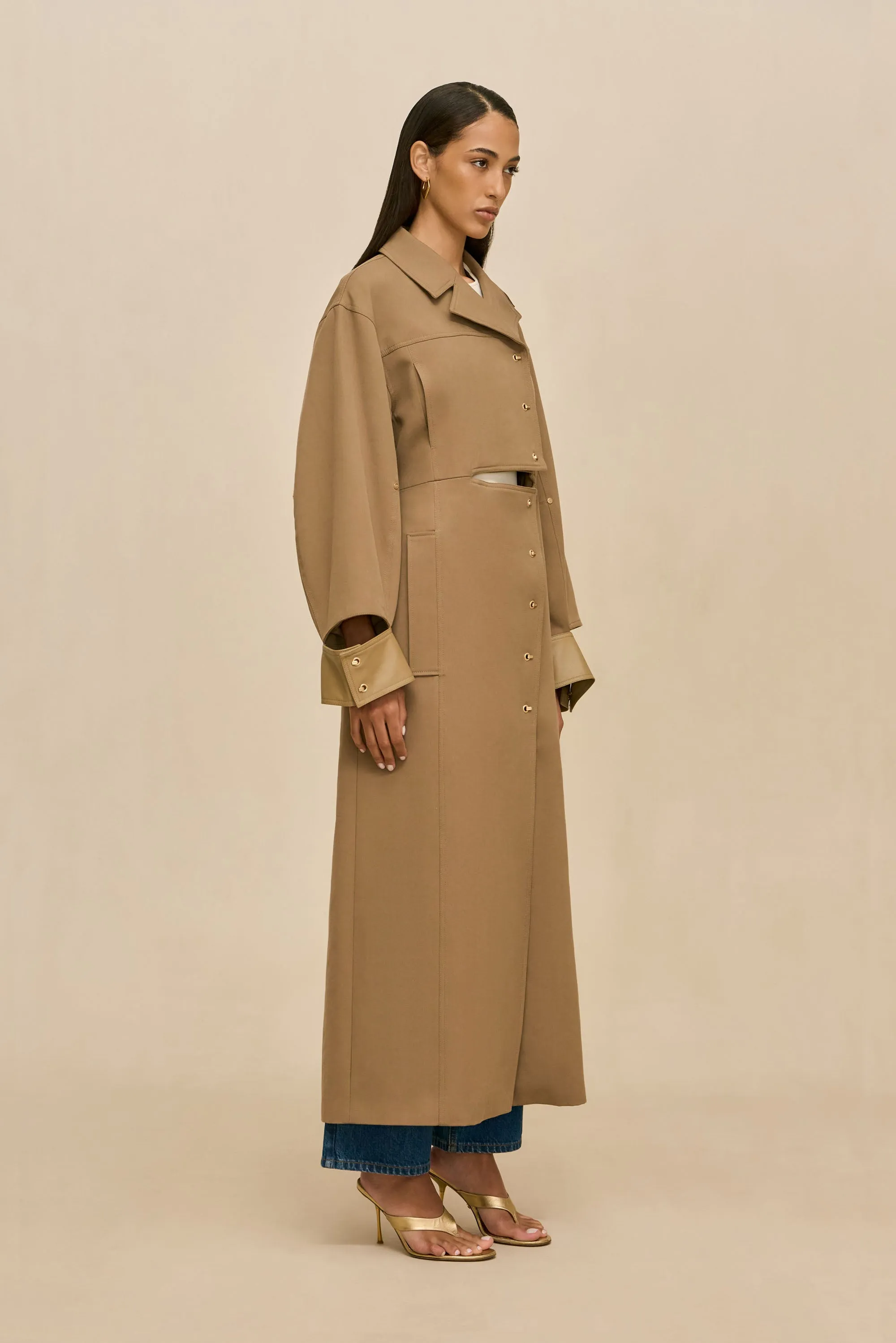 MAGDALENA TRENCH COAT - SESAME sold by Cult Gaia product image thumbnail 5