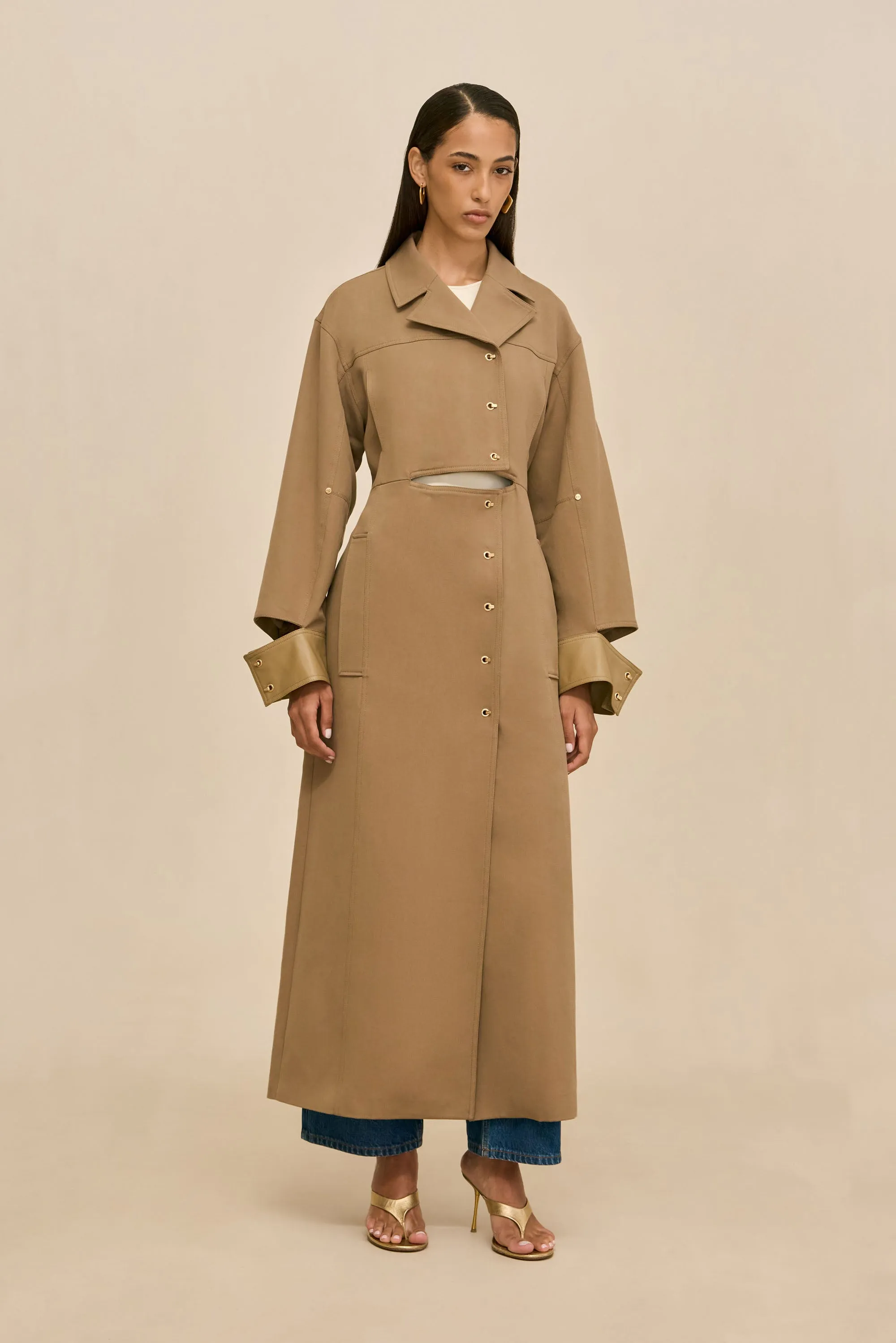 MAGDALENA TRENCH COAT - SESAME sold by Cult Gaia product image thumbnail 2