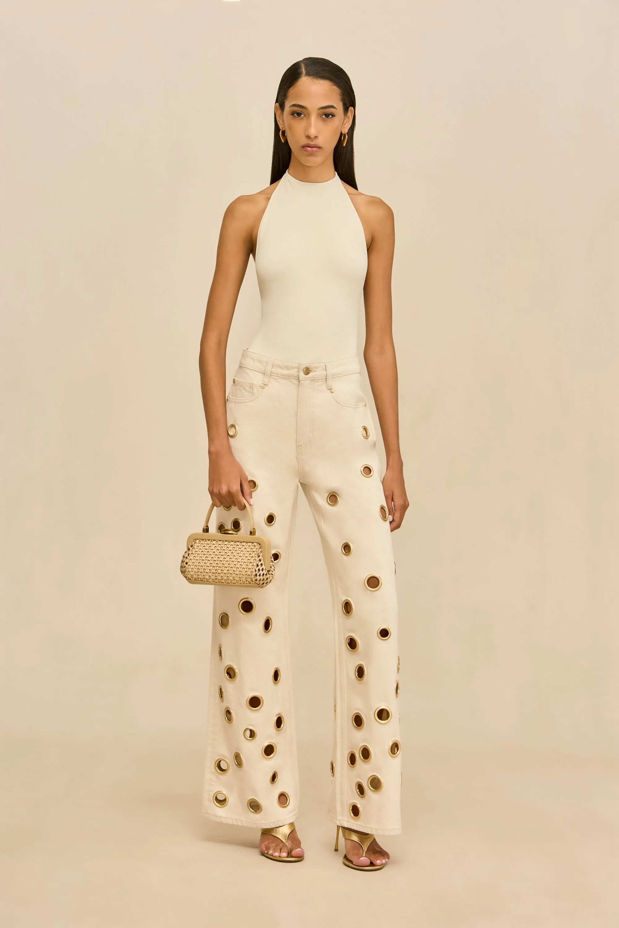 MINNIE KNIT BODYSUIT - OFF WHITE sold by Cult Gaia product image thumbnail 3