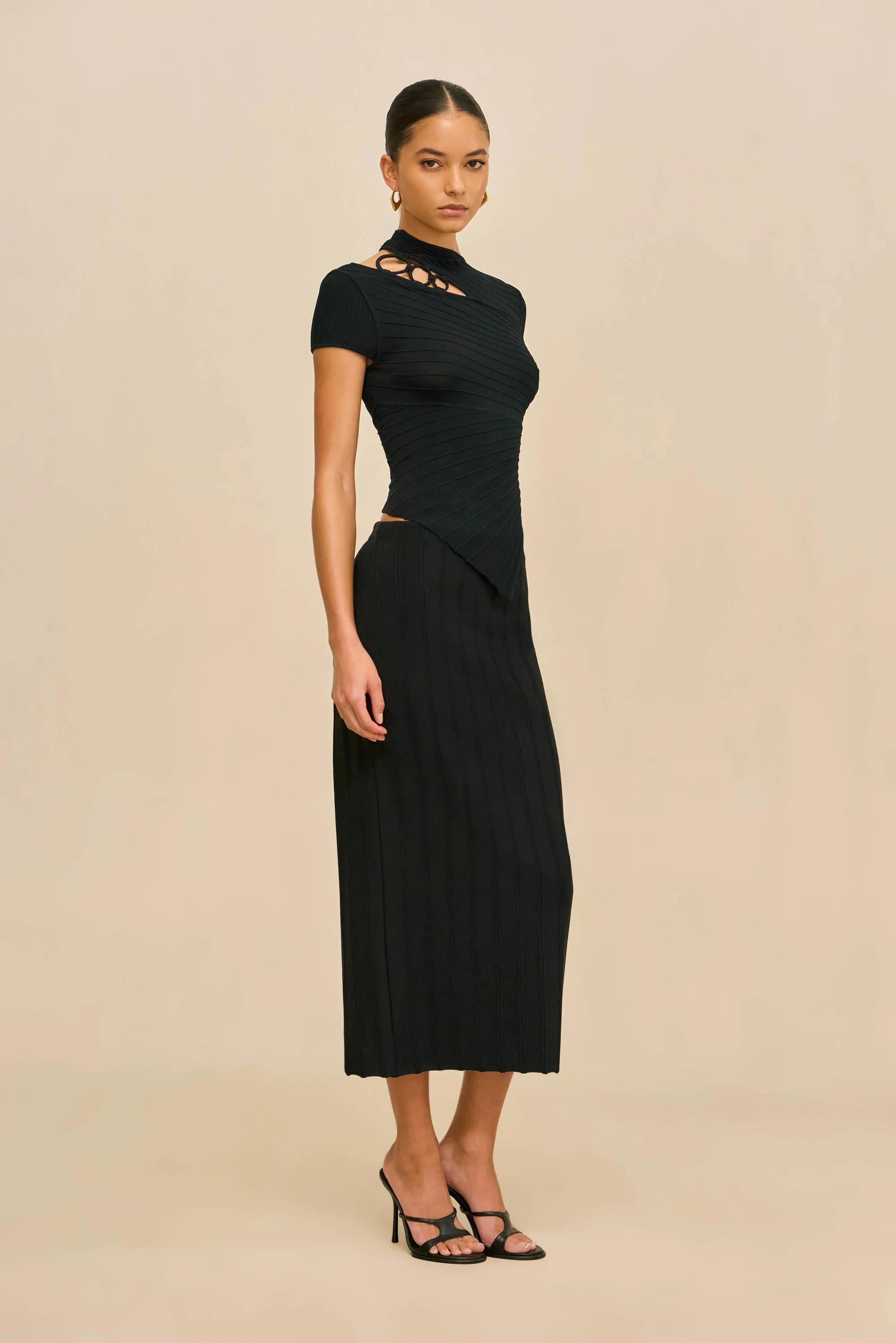 NESSI KNIT TOP - BLACK sold by Cult Gaia product image thumbnail 4