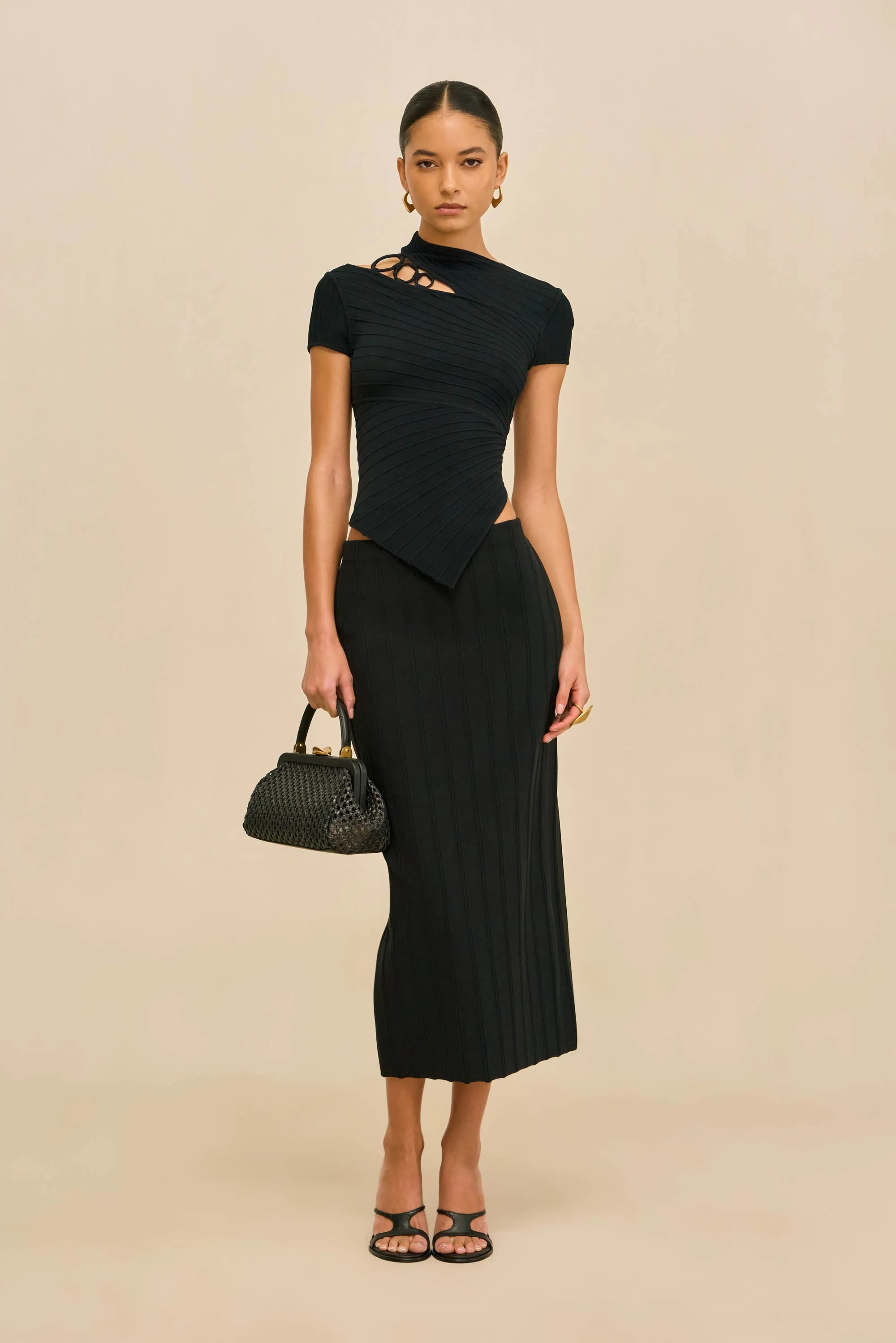 NESSI KNIT TOP - BLACK sold by Cult Gaia product image thumbnail 2