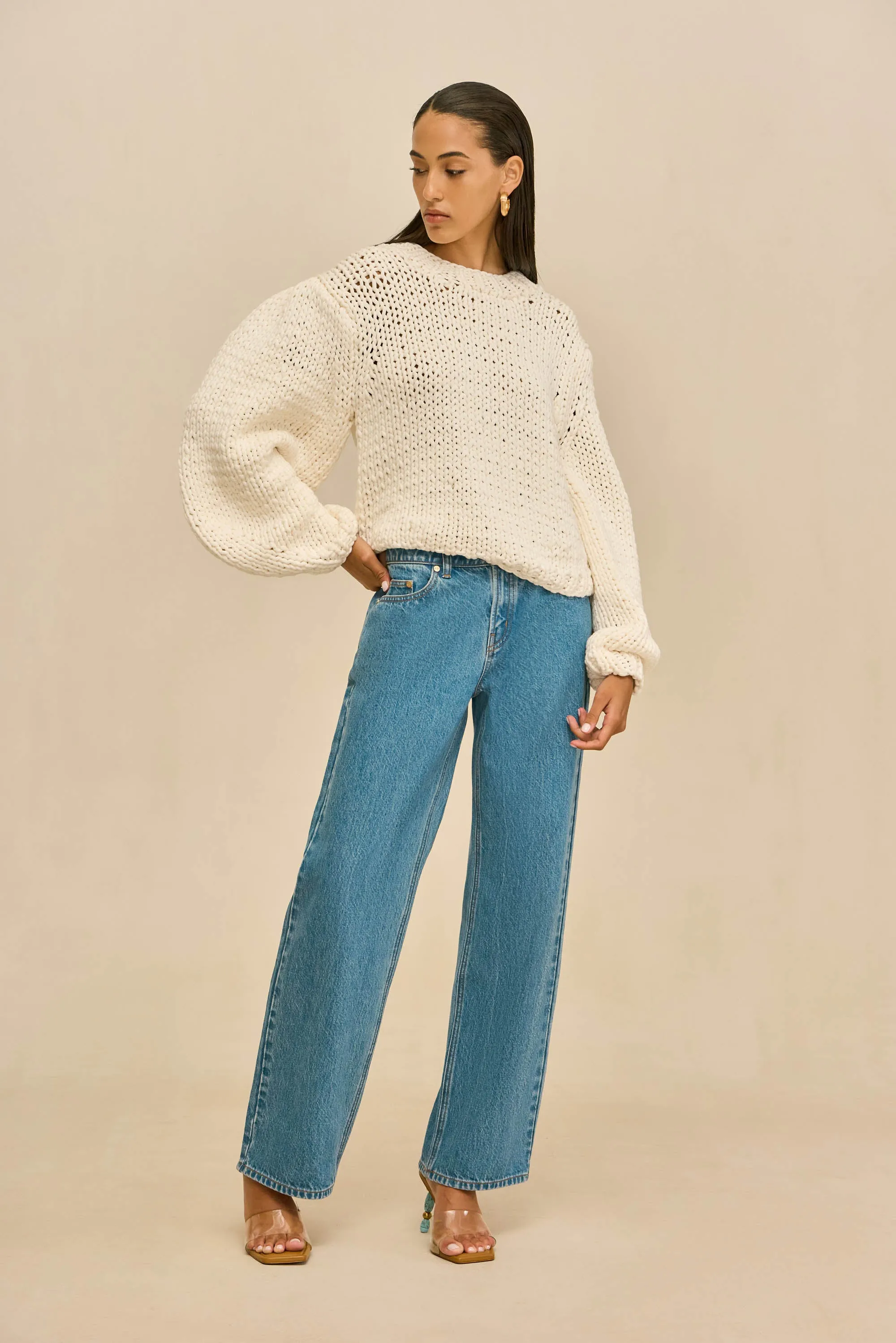 TRINA SWEATER - OFF WHITE sold by Cult Gaia product image thumbnail 2