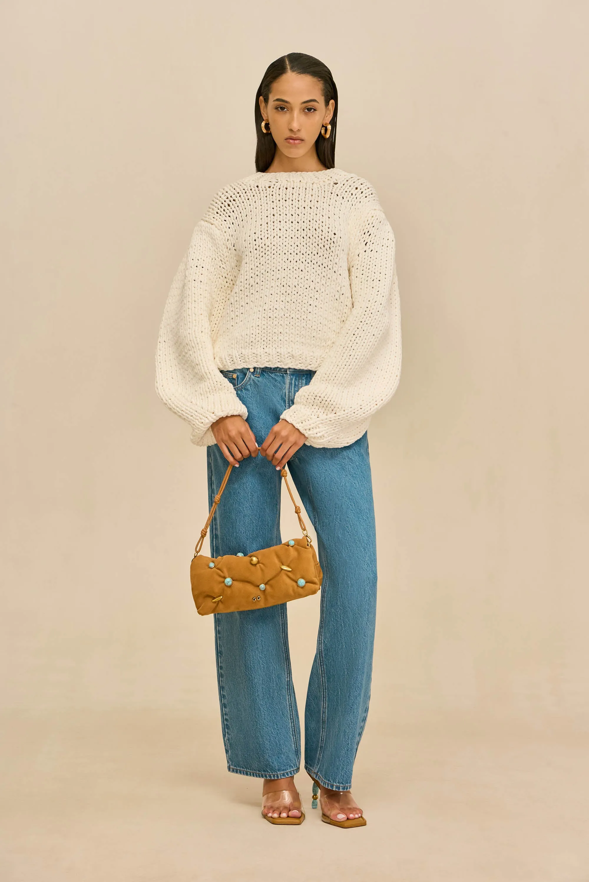 TRINA SWEATER - OFF WHITE sold by Cult Gaia product image thumbnail 4