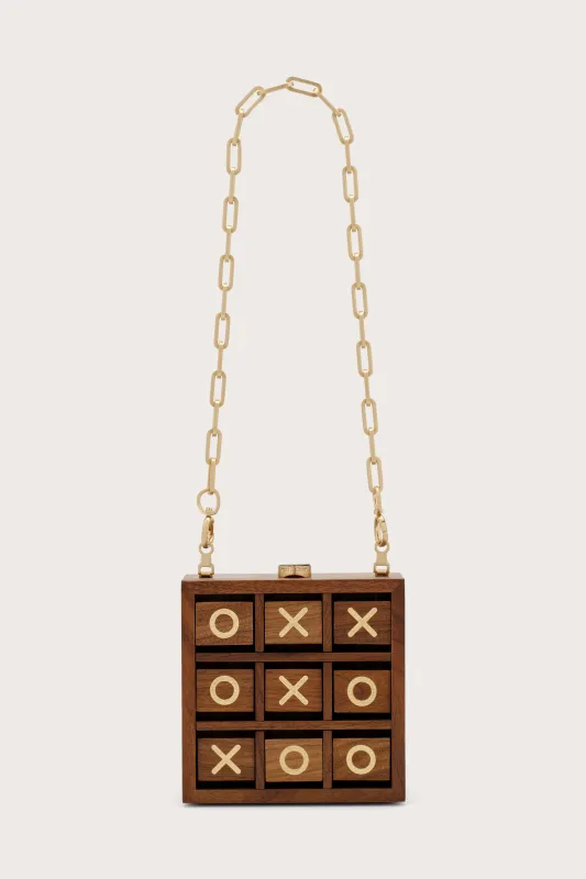 TIC TAC TOE CLUTCH - WALNUT sold by Cult Gaia