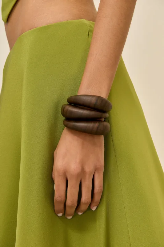 ANALEIA CUFF SET - WALNUT made by Cult Gaia