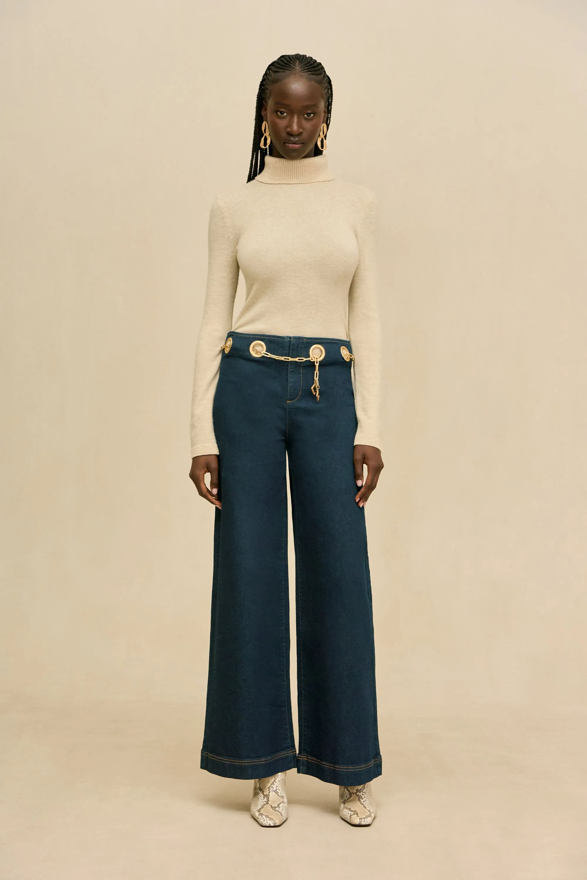 SYDNEY PANT - INDIGO KHAKI sold by Cult Gaia