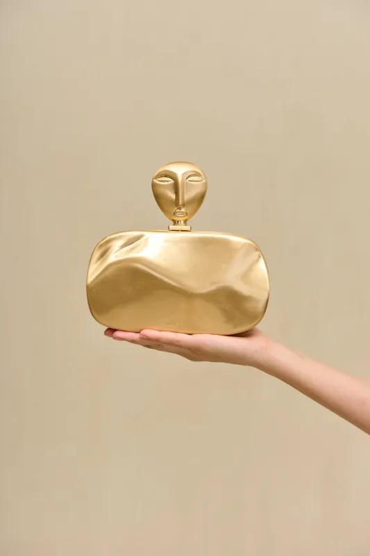EVE CLUTCH - BRUSHED BRASS sold by Cult Gaia