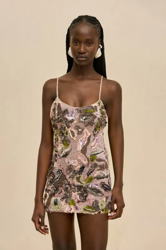 BEBE DRESS - WARM HAZE MULTI made by Cult Gaia