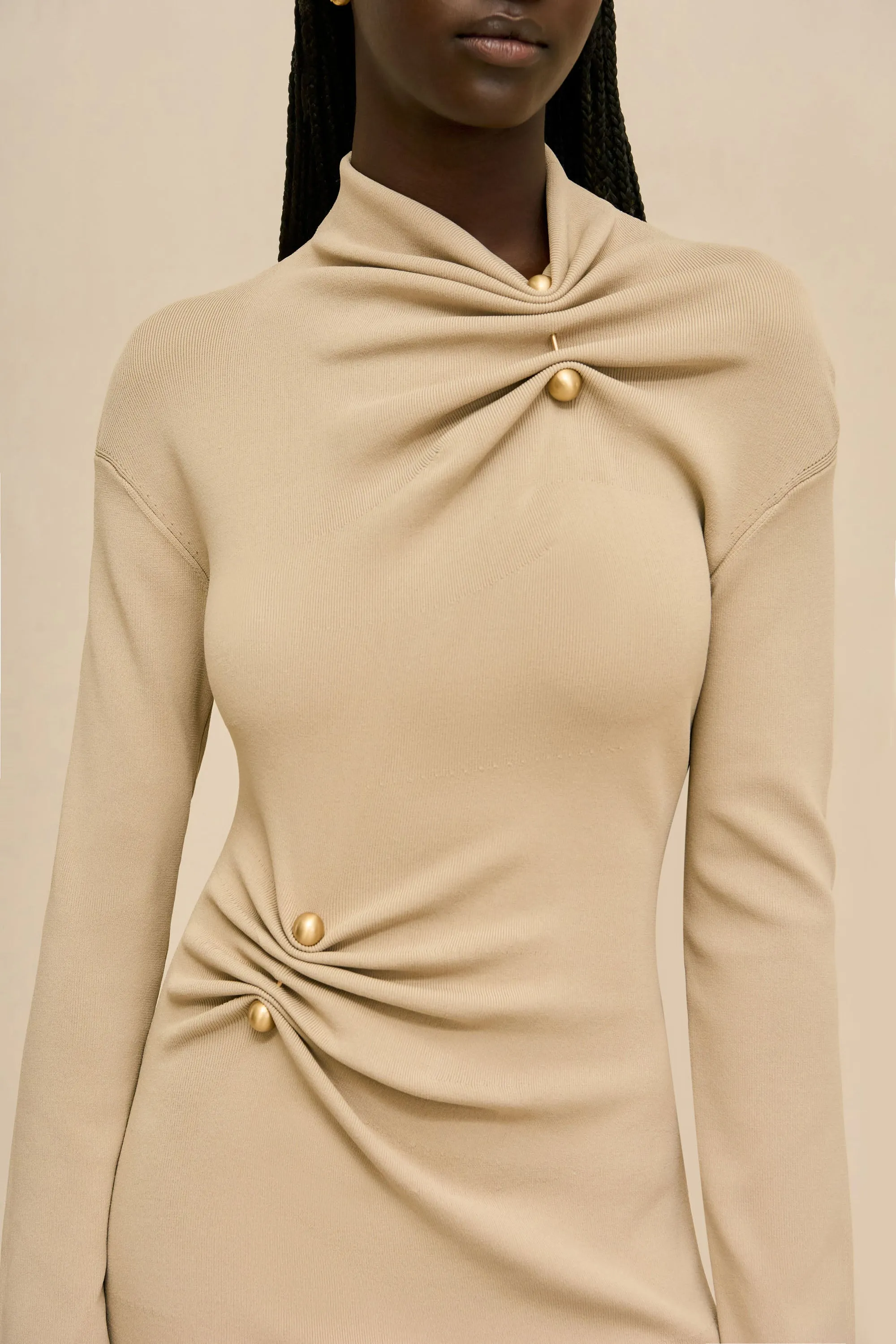 KADIA DRESS - QUAIL sold by Cult Gaia