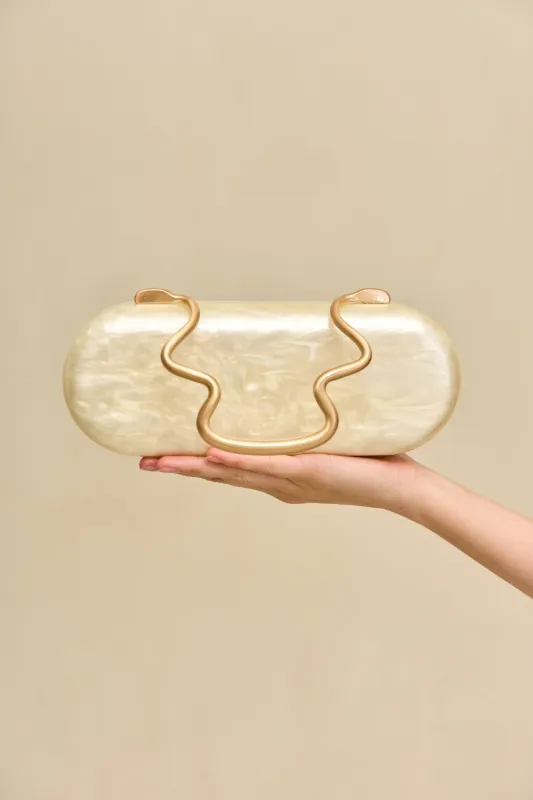 ILARIA CLUTCH - IVORY made by Cult Gaia