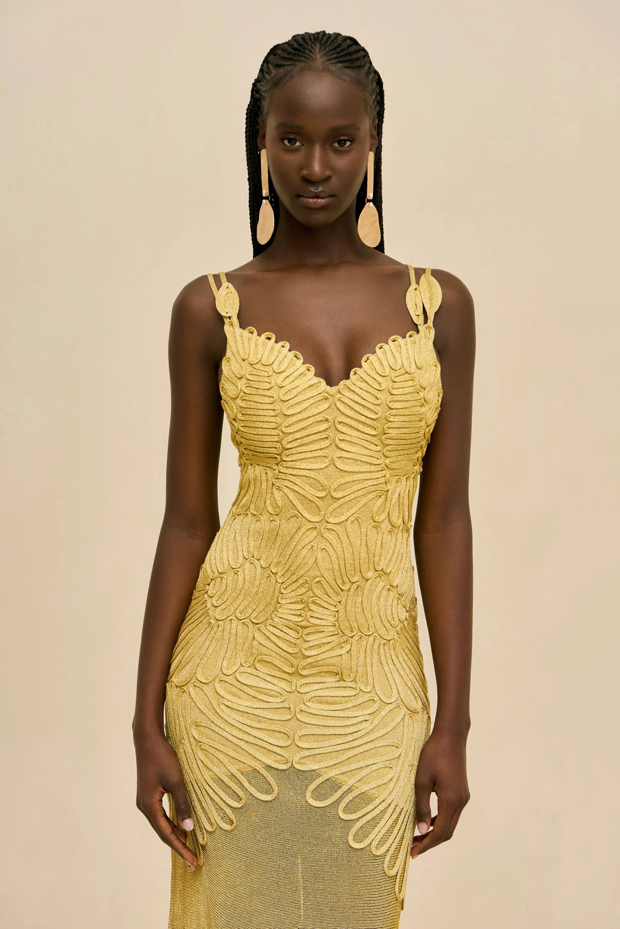 ANETTA GOWN - HONEY GOLD sold by Cult Gaia product image thumbnail 4