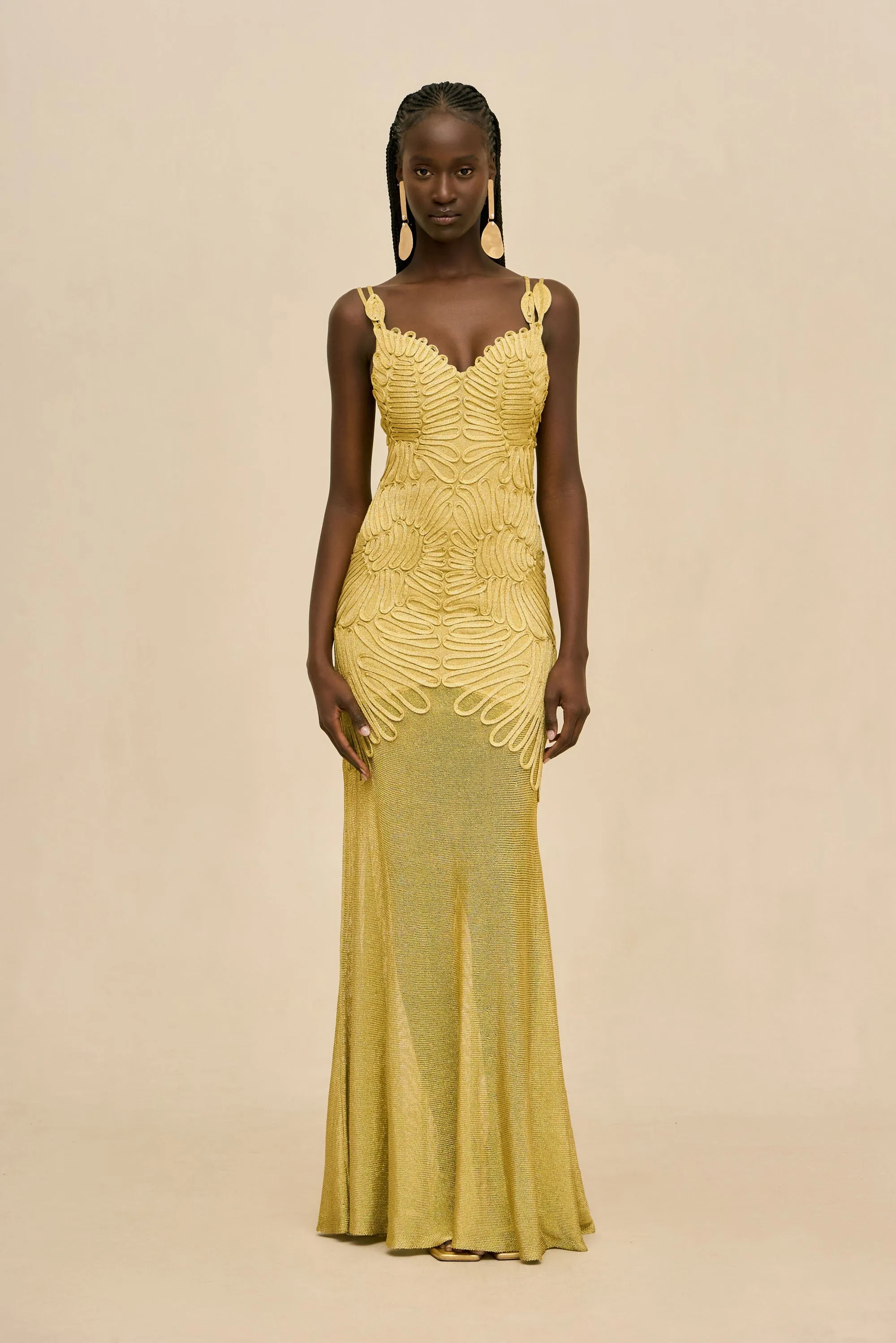 ANETTA GOWN - HONEY GOLD sold by Cult Gaia product image thumbnail 3