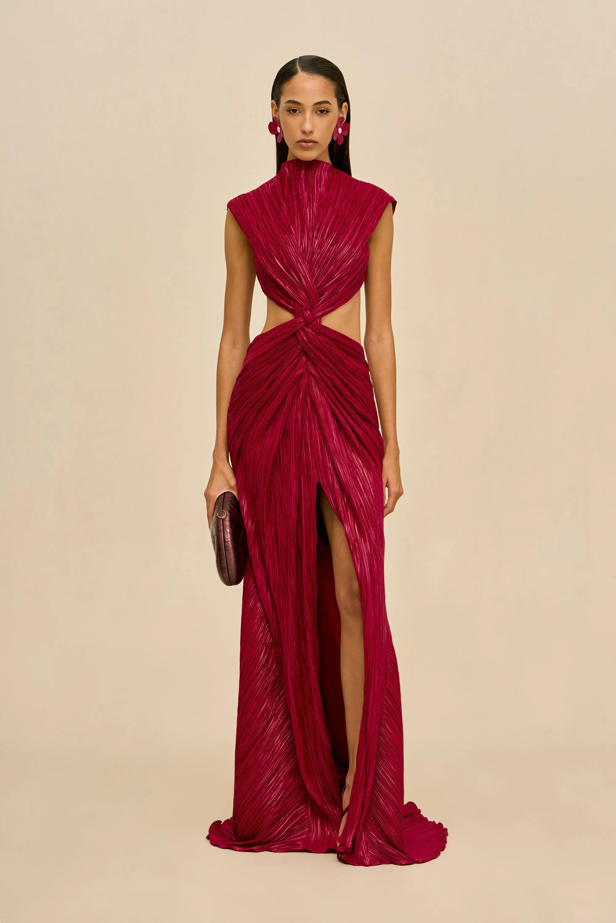 VOSS GOWN - DARK FUCHSIA sold by Cult Gaia