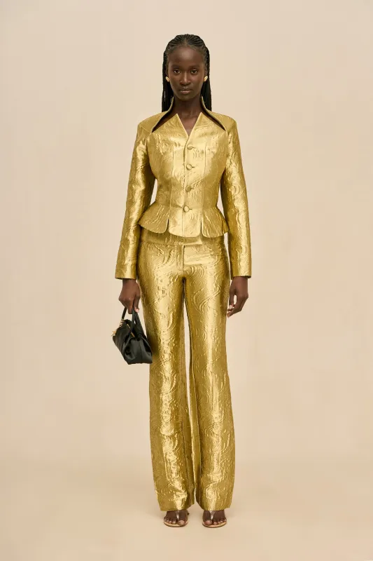 LYNXY PANT - GOLD made by Cult Gaia