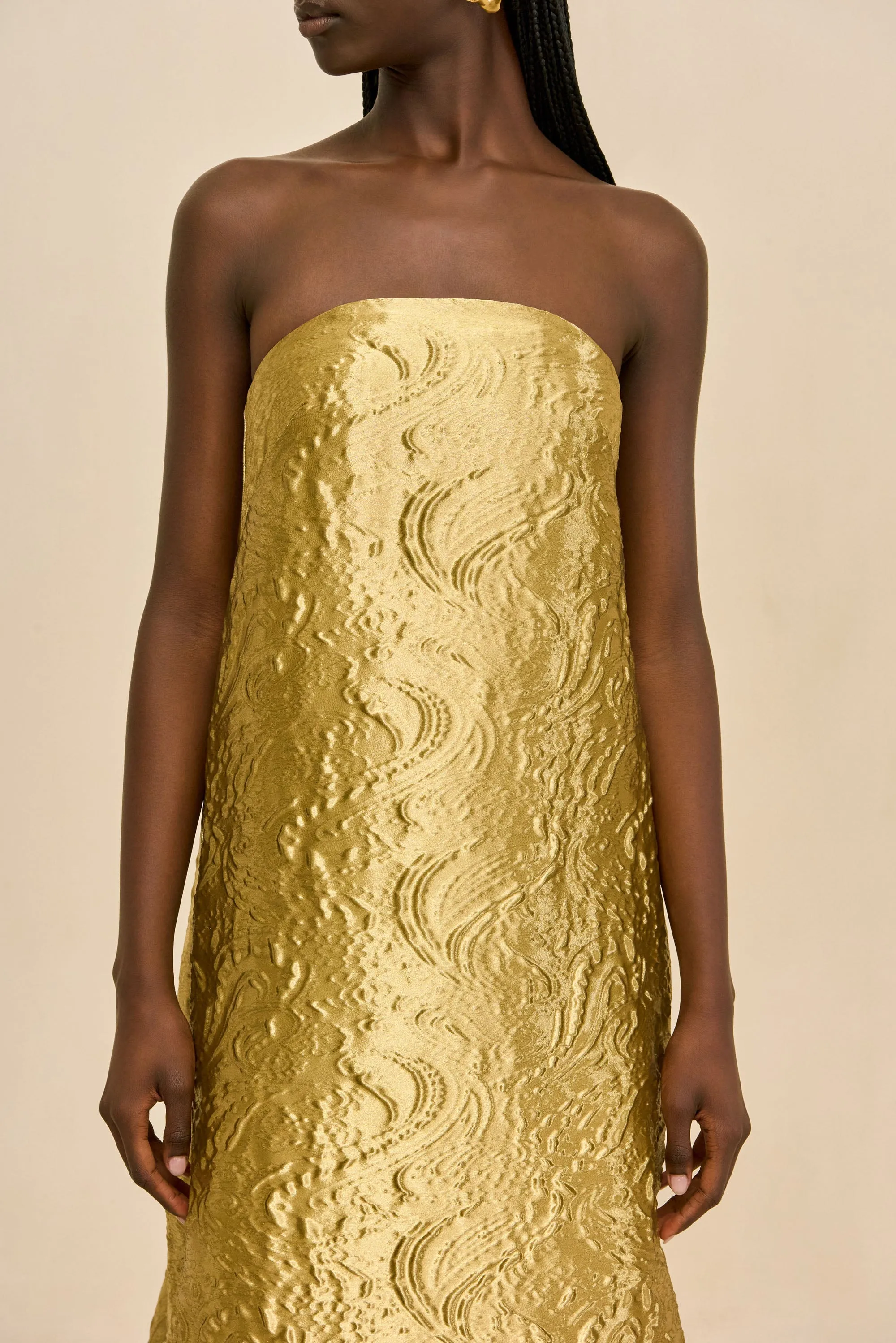 ZINIA GOWN - GOLD sold by Cult Gaia product image thumbnail 3