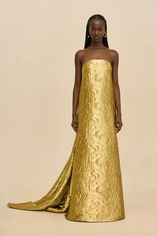 ZINIA GOWN - GOLD sold by Cult Gaia