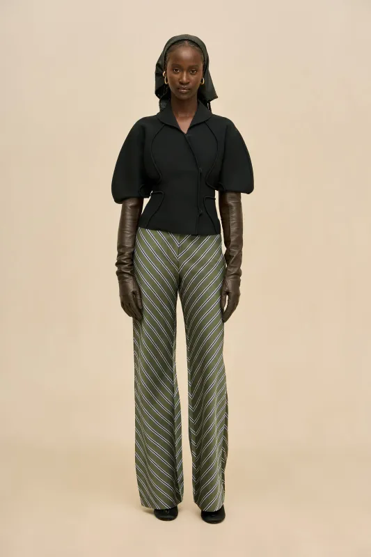 ALAREK PANT - CHIVE STRIPE made by Cult Gaia