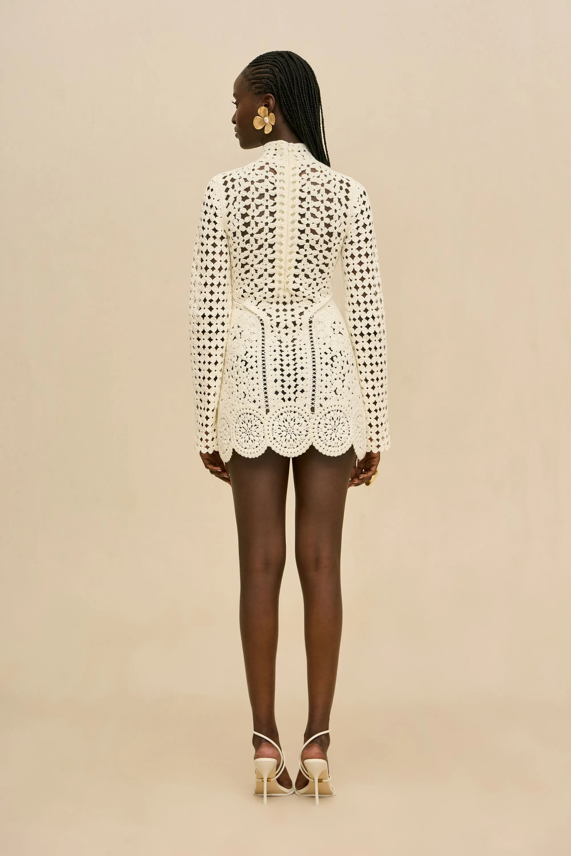 JEMMA CROCHET DRESS - OFF WHITE sold by Cult Gaia product image thumbnail 5