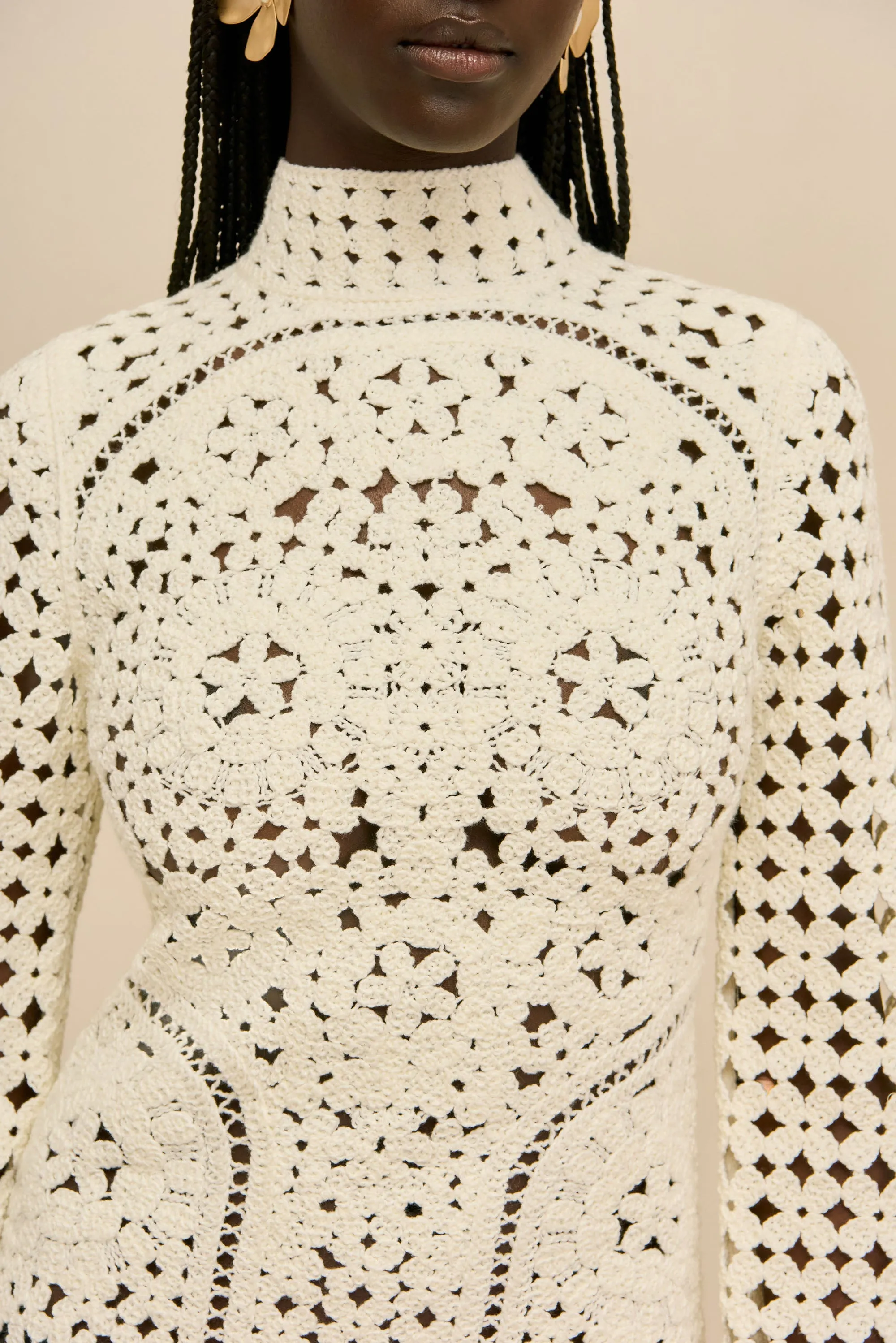 JEMMA CROCHET DRESS - OFF WHITE sold by Cult Gaia product image thumbnail 2