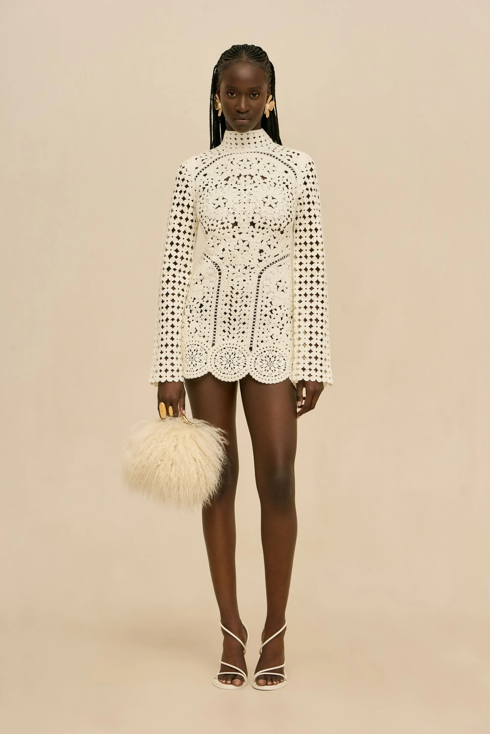 JEMMA CROCHET DRESS - OFF WHITE sold by Cult Gaia product image thumbnail 3