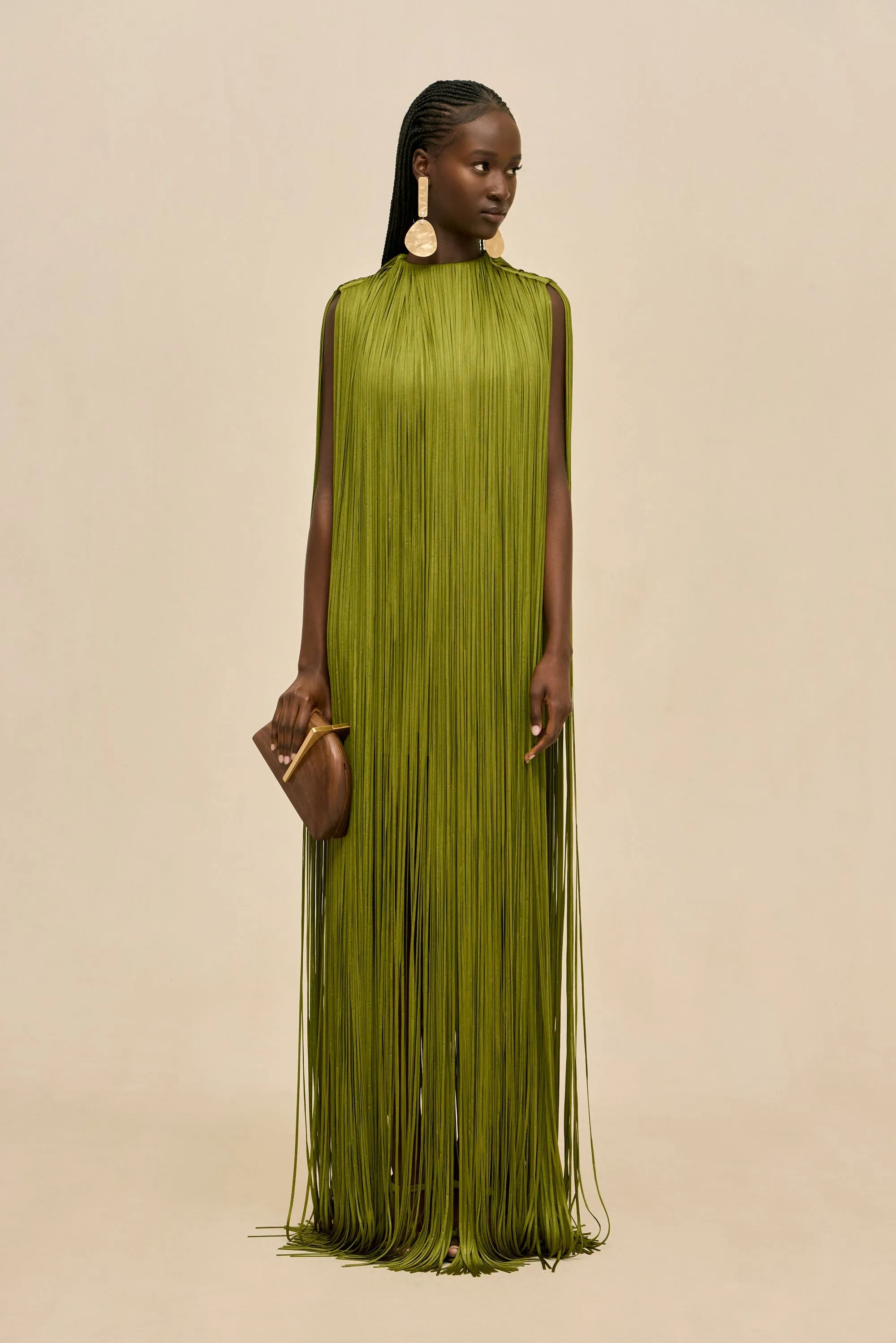 ARIANNA GOWN - CHIVE sold by Cult Gaia