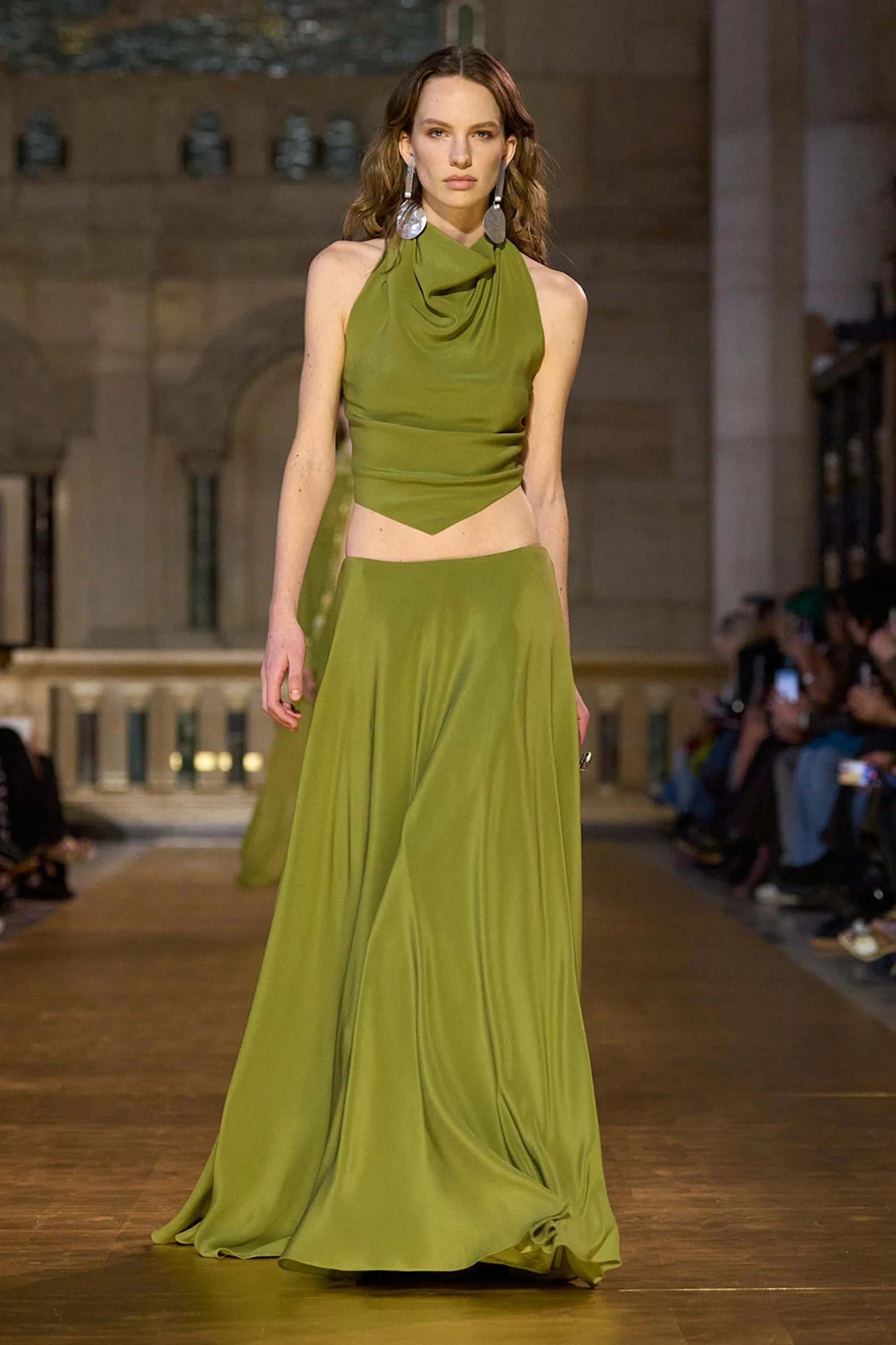 CYRENE SKIRT - CHIVE sold by Cult Gaia