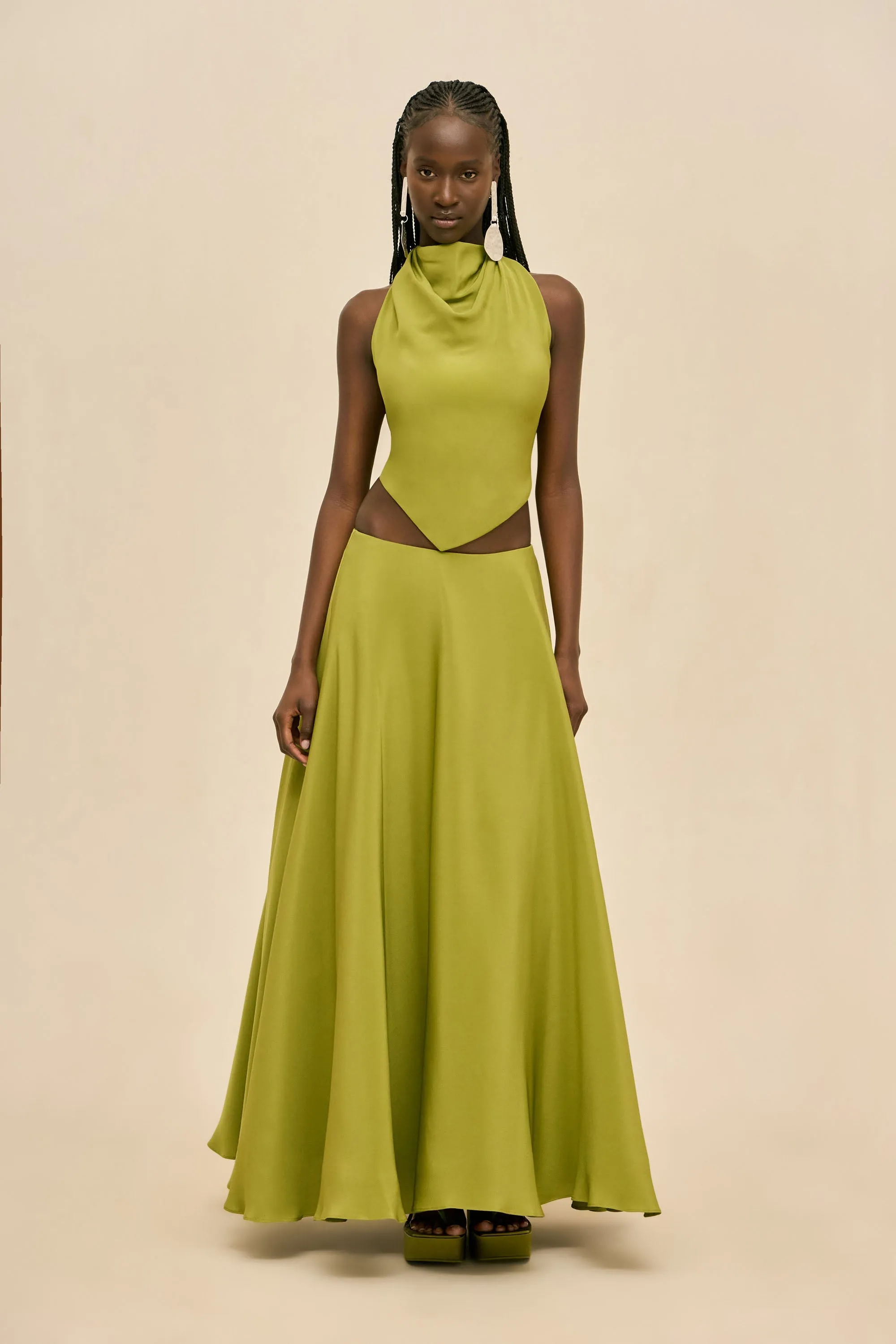 CYRENE SKIRT - CHIVE sold by Cult Gaia product image thumbnail 3