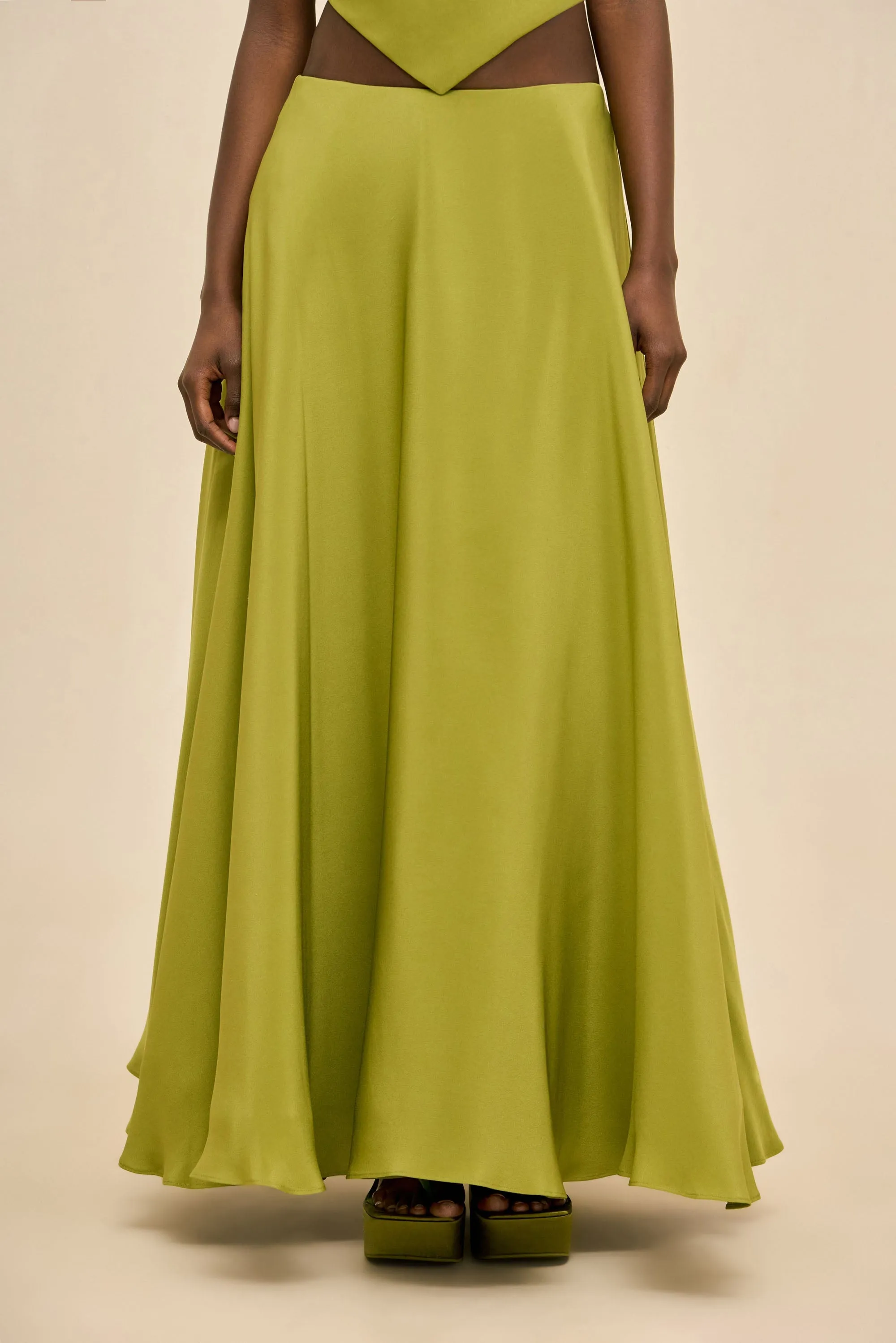 CYRENE SKIRT - CHIVE sold by Cult Gaia product image thumbnail 2