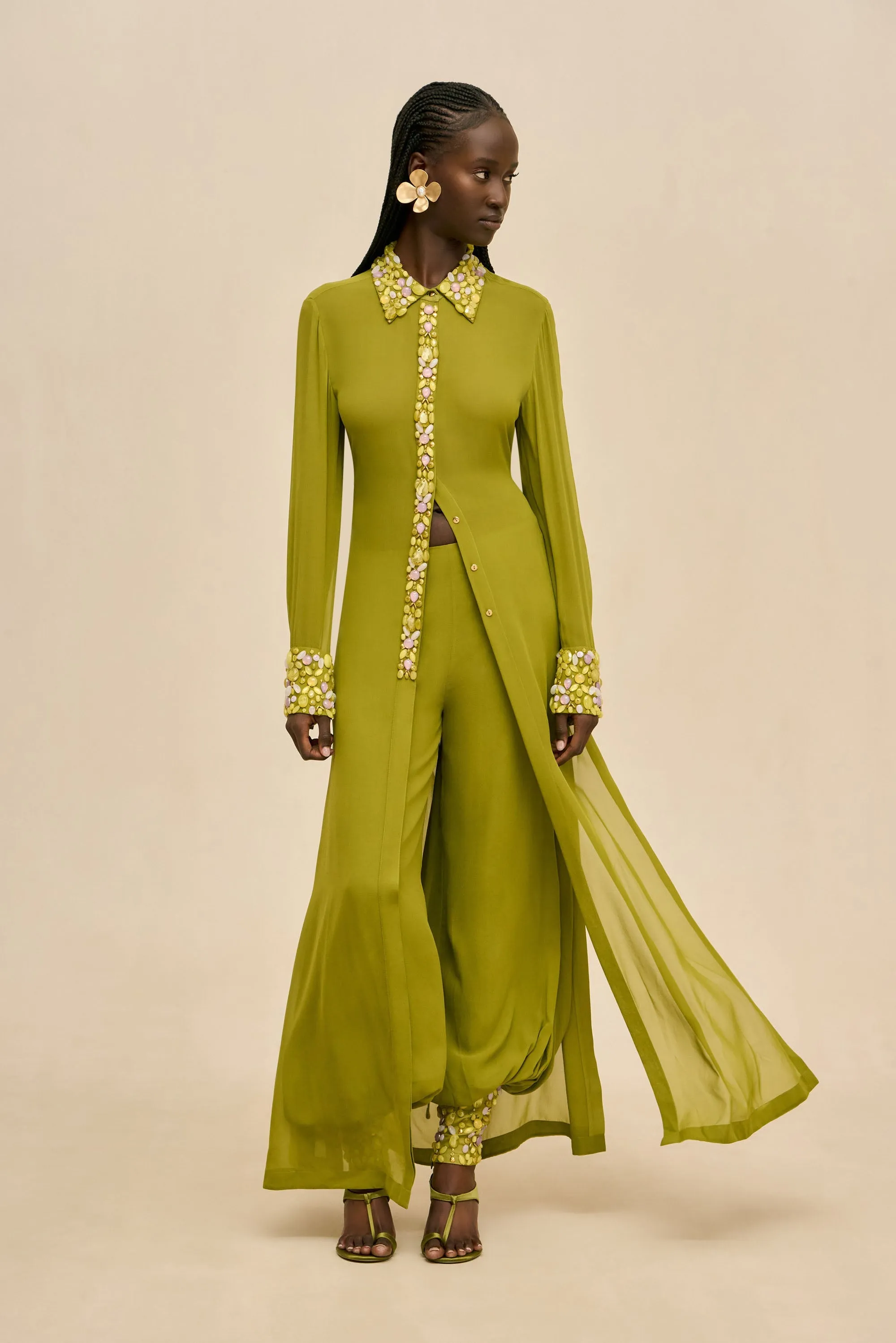 AMALTHEA TOP - CHIVE sold by Cult Gaia product image thumbnail 3