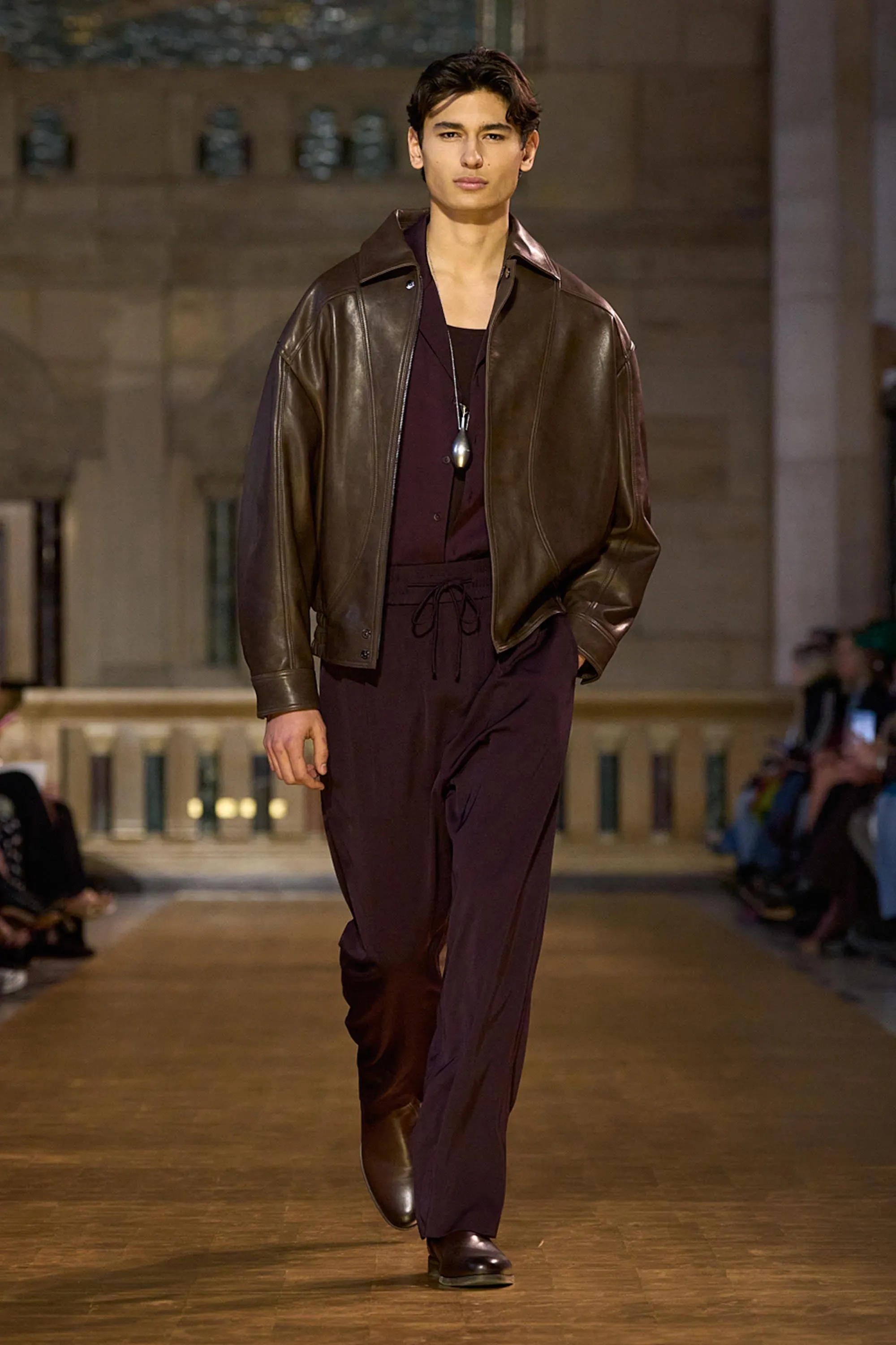 MATTHEW LEATHER JACKET - WREN sold by Cult Gaia product image thumbnail 2