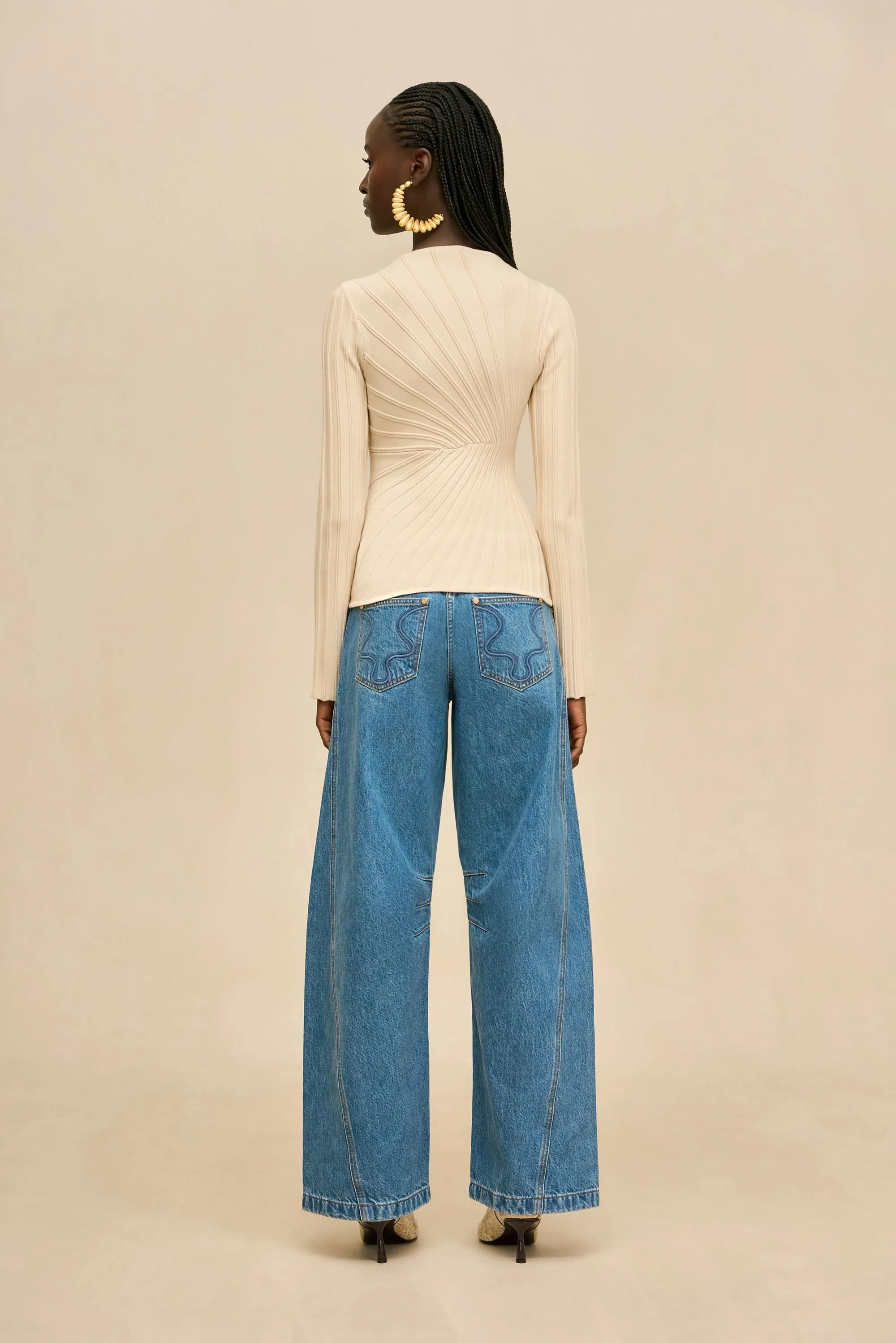 PAULETTE TOP - DOVE sold by Cult Gaia product image thumbnail 4