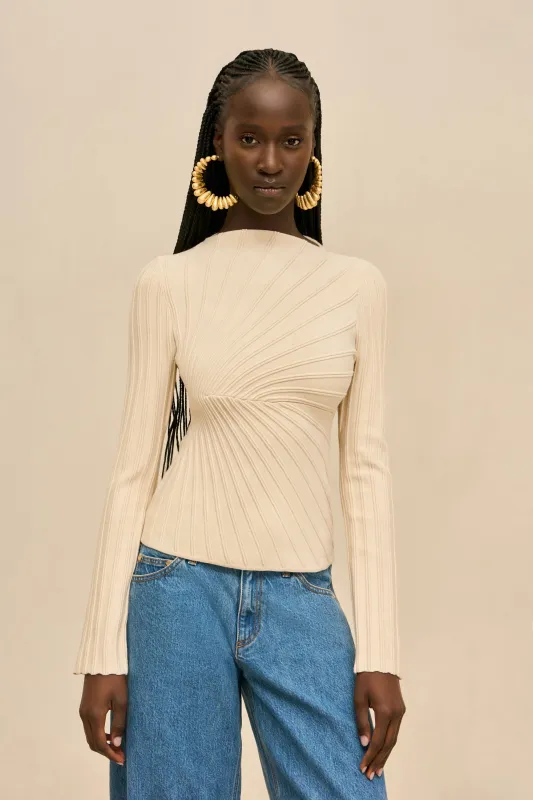 PAULETTE TOP - DOVE sold by Cult Gaia