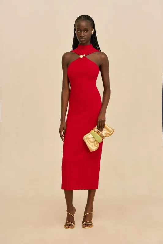 JESSICA KNIT DRESS - VERMILION made by Cult Gaia