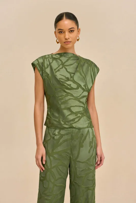 MONETTE TOP - DEEP PASTURE made by Cult Gaia