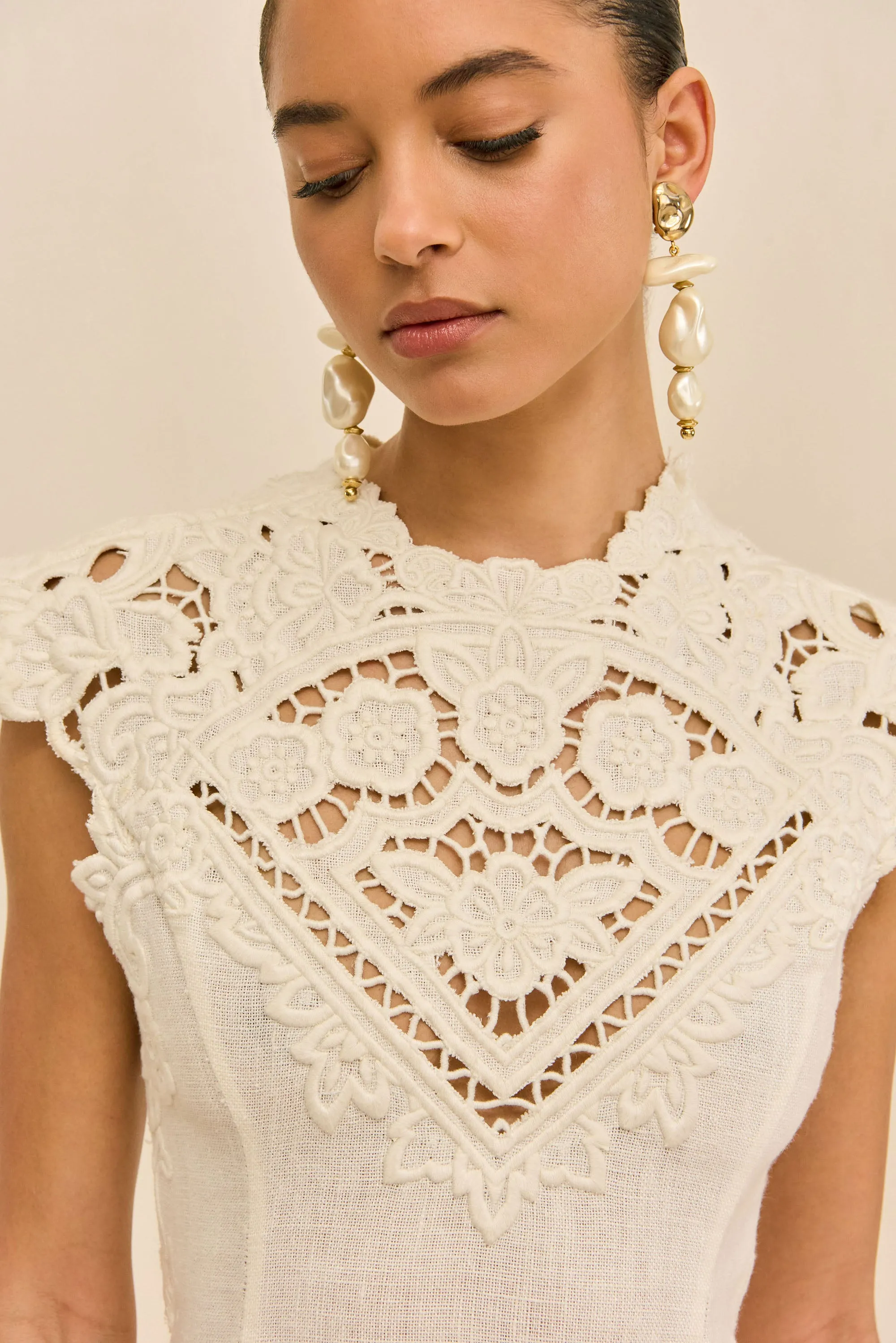 THALASSA DRESS - OFF WHITE sold by Cult Gaia product image thumbnail 3
