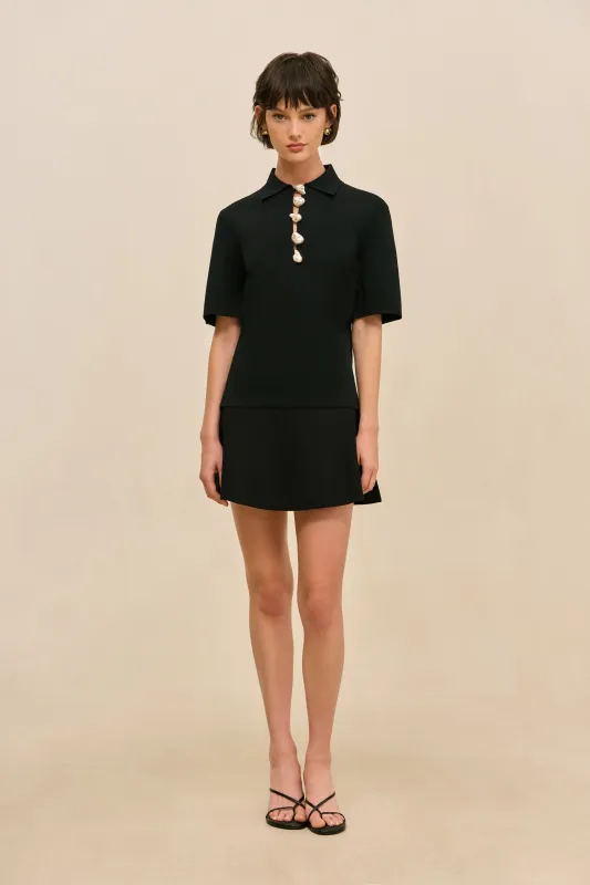 ROM KNIT SKIRT - BLACK made by Cult Gaia