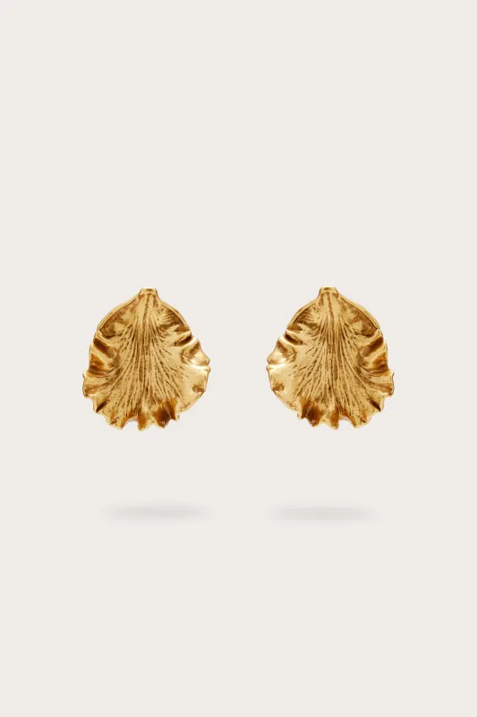 IRIS LEAF EARRING - ANTIQUE BRASS made by Cult Gaia