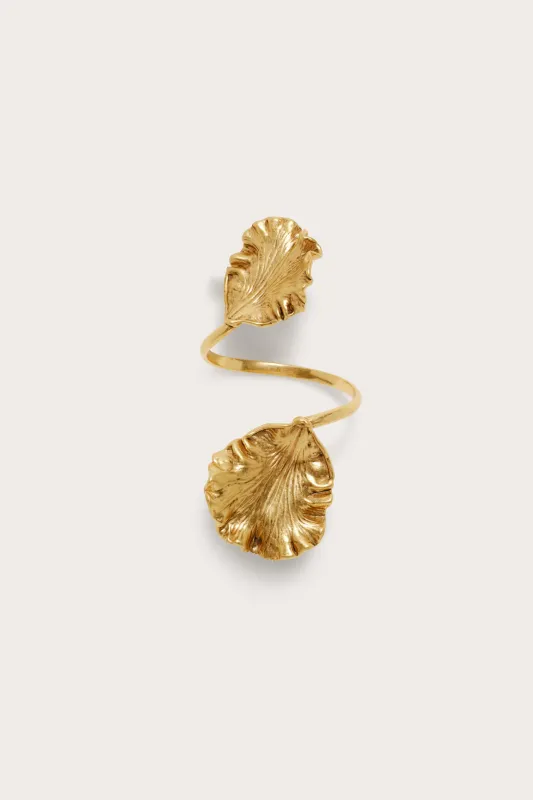IRIS LEAF CUFF - ANTIQUE BRASS made by Cult Gaia