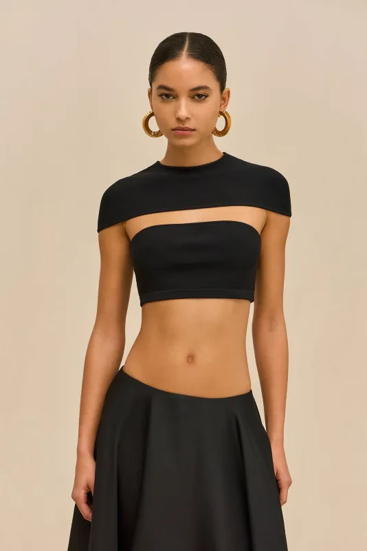 BRETT TOP - BLACK made by Cult Gaia