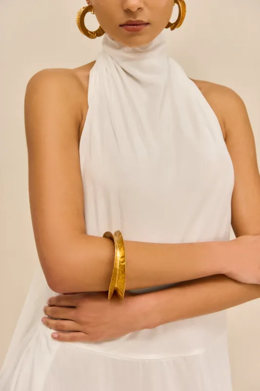 REN BANGLE - BRUSHED BRASS made by Cult Gaia
