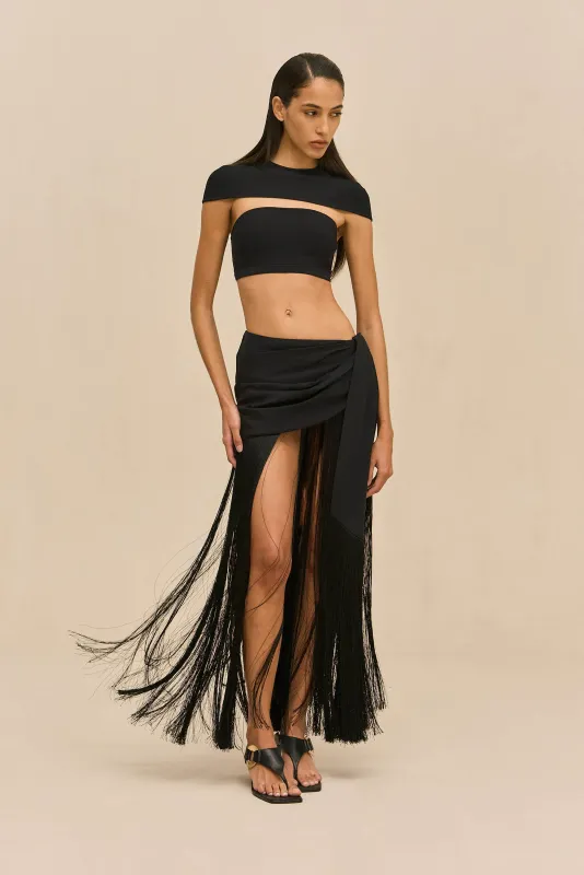 SAMAN SKIRT - BLACK made by Cult Gaia