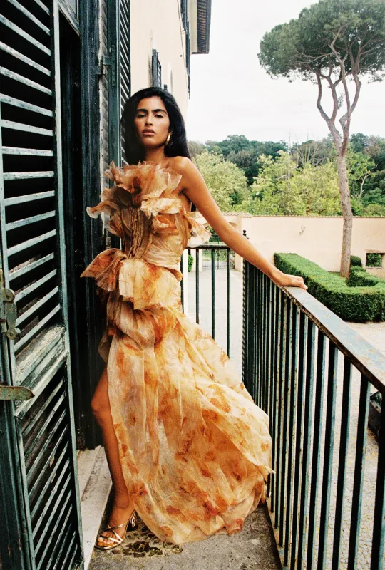 SUZETTE GOWN - FALLING LEAVES PRINT made by Cult Gaia