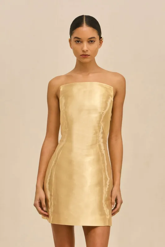 WREN DRESS - GOLD made by Cult Gaia